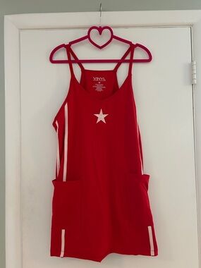 NWT VINYL Red Star Tank Dress